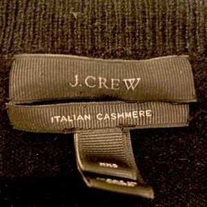 Jcrew black quarter sleeve cashmere sweater